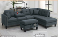 Charcoal 3-pc Sectional (Ottoman included)