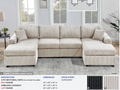 Ivory 3-Pc Sectional Sofa