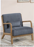 Dark Gray Corduroy Chair