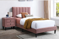 Pink Brushed Twin Bed Set