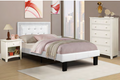 White Faux Leather General Bed Set