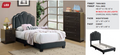 Charcoal Wool Fabric Twin Bed Set
