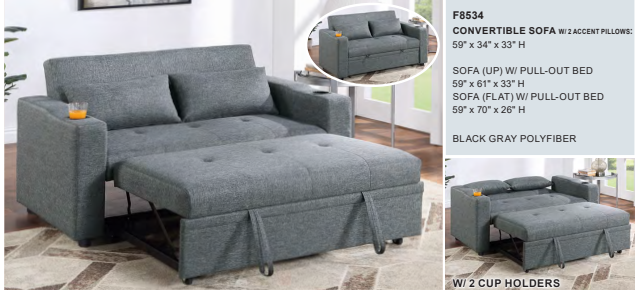 Black Gray Polyfiber