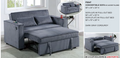 Dark Gray Convertible Sofa
