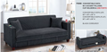 Black Corduroy Convertible sofa